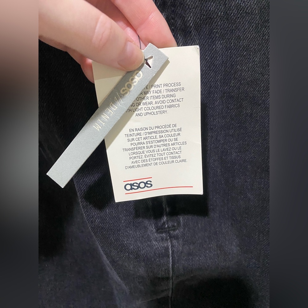 NWT | ASOS Denim Black Skirt with Back Zip - Picture 5 of 7